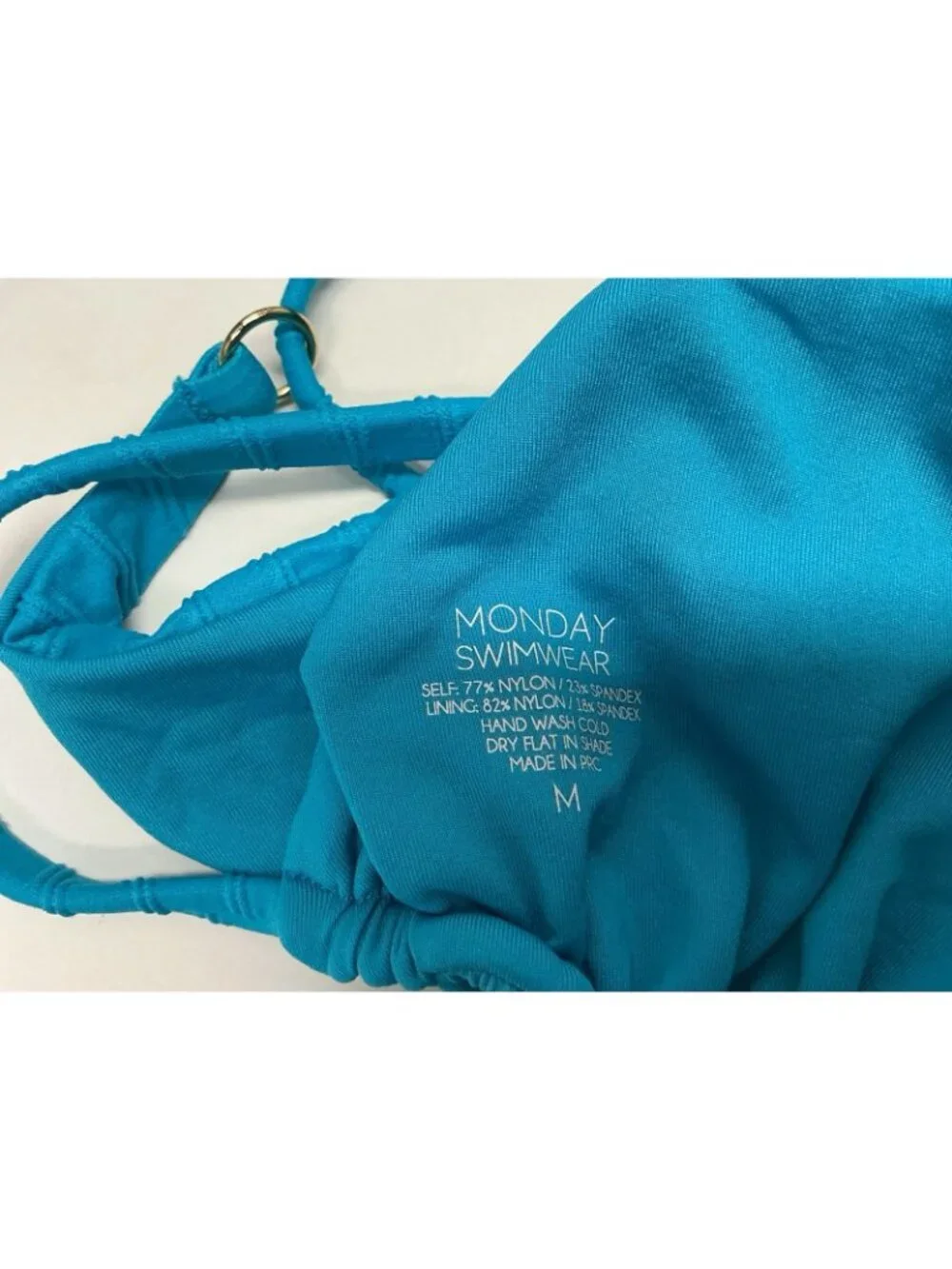 Monday Swimwear Hanalei Women’s Turquoise Bikini Size M/L Two Piece String Sexy